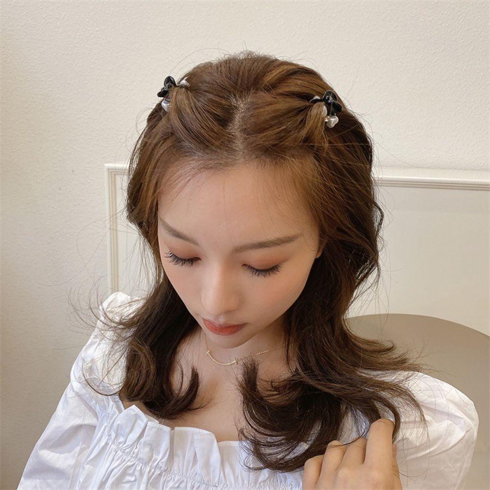 Kẹp Tóc Hình Nơ Trái Tim Dễ Thương Phong Cách Retro