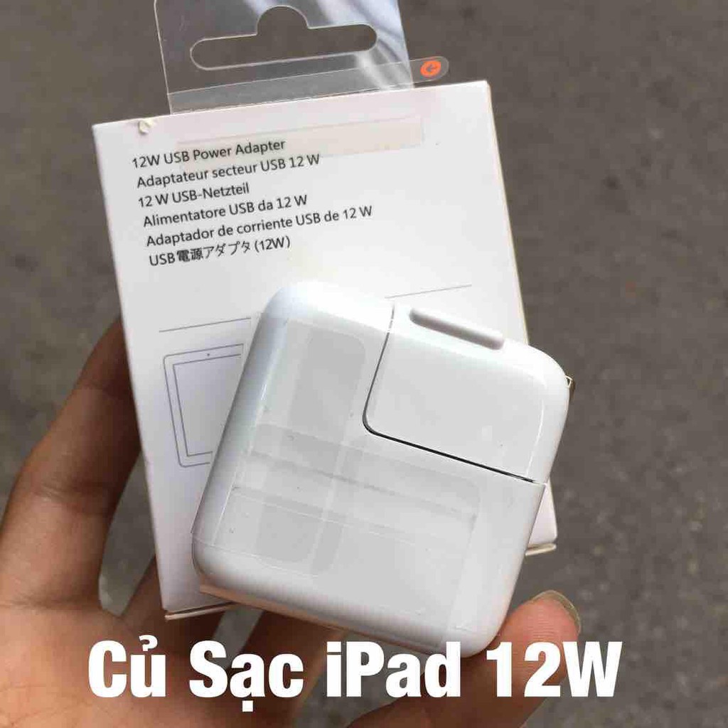 Củ sạc ipad 12w zin IC CHÍNH HÃNG Bảo Hành 12 tháng.