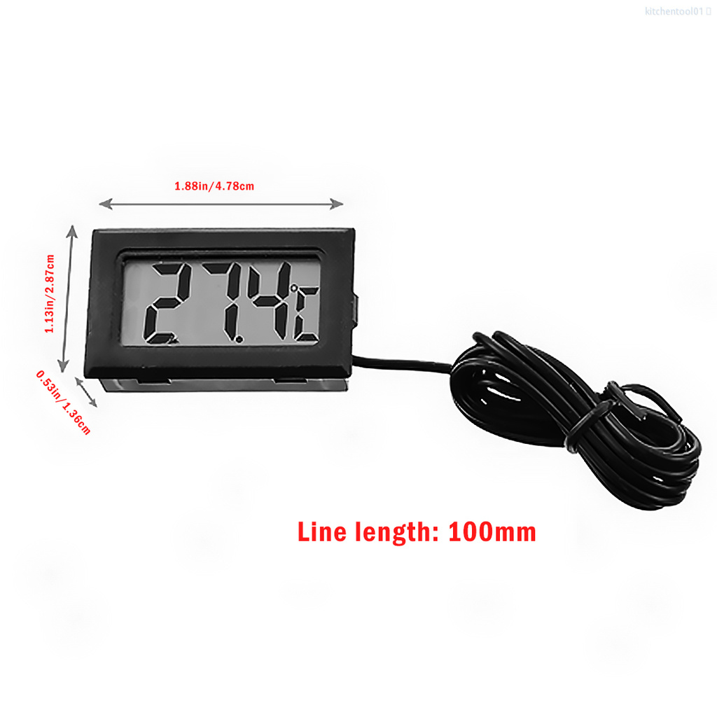 Nhiệt kế đa năng thiết kế màn hình LCD kỹ thuật số có đầu dò tiện dụng