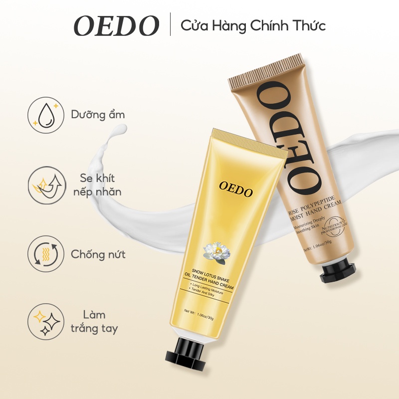 Set 2 kem dưỡng da tay Peptides OEDO làm sáng dưỡng ẩm và trắng da