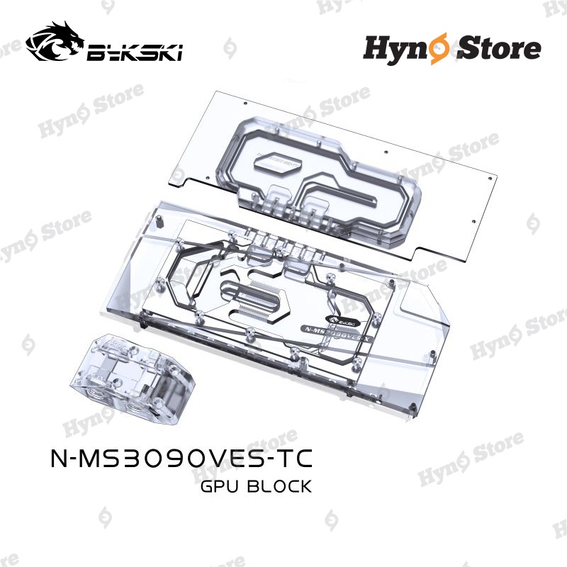 Block tản nhiệt nước VGA Bykski 2 mặt VRAM MSI Ventus N-AS3090TUF-TC  Tản nhiệt nước custom - Hyno Store