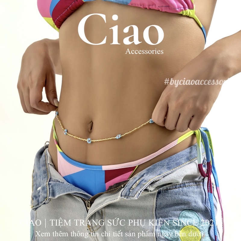 [HOẢ TỐC 1H] Vòng bụng/ Vòng eo thiết kế hạt cườm đính hoa xinh xắn trendy mã 09 Ciao accessories