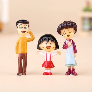 Set 12 mô hình nhân vật chibi Maruko trang trí đa dụng
