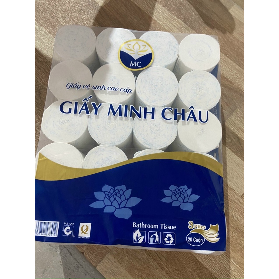 GIẤY VỆ SINH MINH CHÂU LOẠI 1, GIẤY ĐẸP KHÔNG BỤI