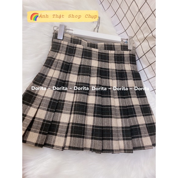 Áo trễ vai kẻ Caro Hàn Quốc, Áo trễ vai Caro siêu xinh - Dorita Boutique