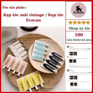 Kẹp tóc mái nhiều màu Ecocan kẹp tóc hàn quốc kiểu dáng vintage