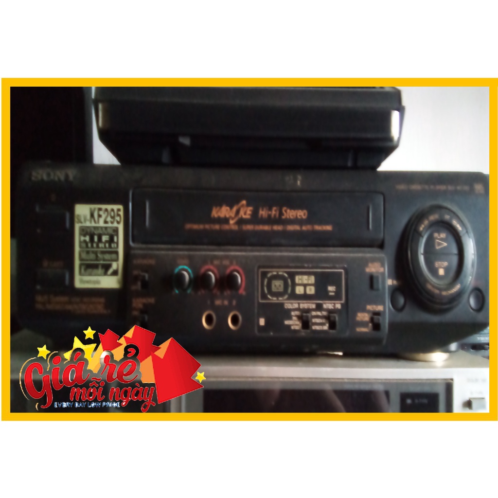 Đầu Băng Sony Video VHS cassette SLV- KF295 xưa cho sưu tầm, décor quán