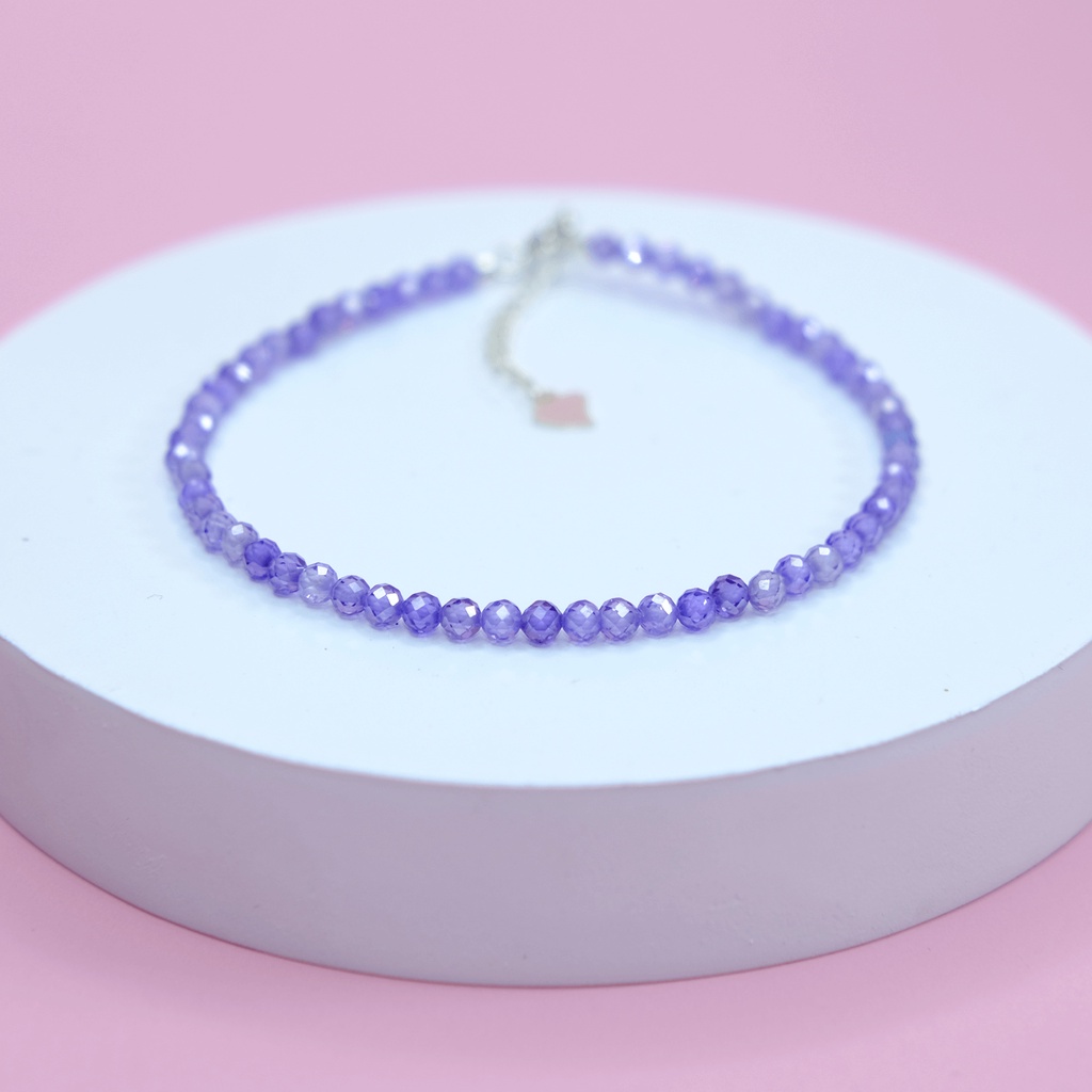 Lắc tay Zircon tím UPCARA xinh xắn