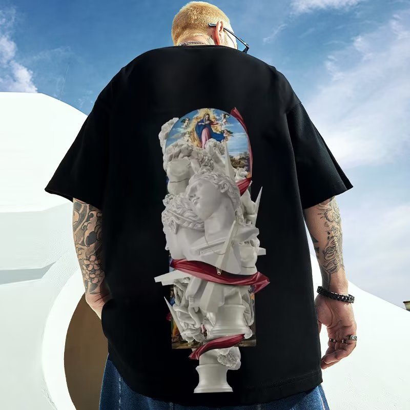 Áo Thun Tay Ngắn Cổ Tròn Thời Trang Mùa Hè Cho Nam Và Nữ Size M-8XL