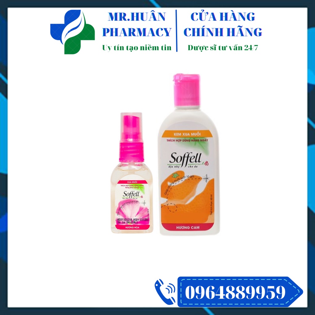 Chống muỗi Soffell - Sử dụng Soffell làm cho muỗi tránh xa bạn trong suốt thời gian 10 giờ mà vẫn giữ cho làn da mềm mại