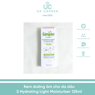 [Bill UK] Kem dưỡng cấp nước Simple Hydrating Light Moisturiser (da dầu)