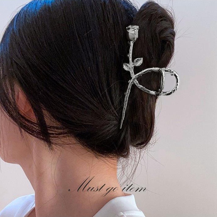 Kẹp Tóc Càng Cua Hình Hoa Hồng Phụ Kiện Thời Trang Cho Nữ AB081