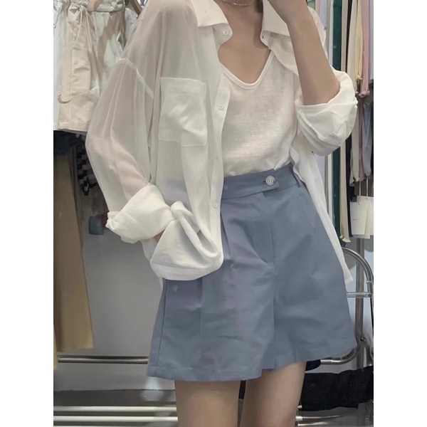 SET 3 MÓN : ÁO KHOÁC TƠ + ÁO LÓT + QUẦN SHORT XANH