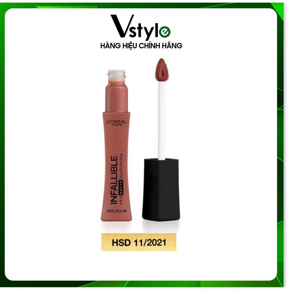 [Mã chiết khấu giảm giá mỹ phẩm chính hãng] Son Kem Lì Lâu Trôi L'oreal Paris Pro Matte Liquid Liptick Màu 358