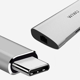 BỘ CHUYỂN ĐỔI WIWU ALPHA A631STR (6 IN 1) USB C Hôm Nguyên Khối Được Cắt CNC Cao Cấp - Hàng Chính Hãng