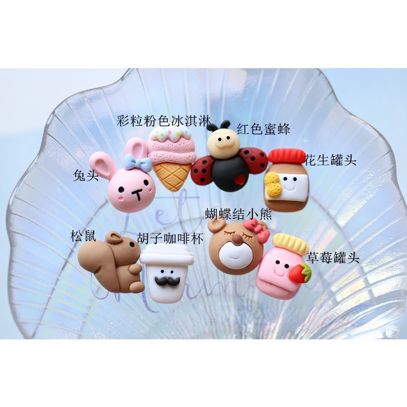 Hoạt Hình Ghim Cài Trang Trí Giày Trẻ Em Hình Que Kem / Cá Mập / Gấu koala / Thỏ / Bánh donut / donut / Gấu hello kitty