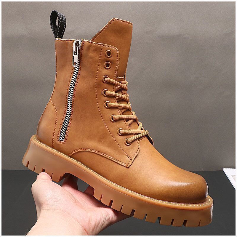 Giày Bốt Martin Da Đế Dày Thời Trang Mùa Thu 2022 Cho Nam