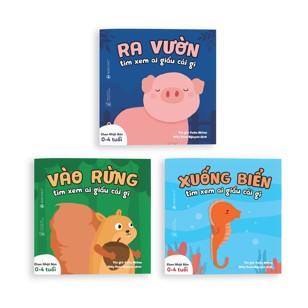 Sách Ehon Nhật Bản - Combo 3 cuốn Ai giấu cái gì đó - Dành cho trẻ từ 0 - 4 tuổi