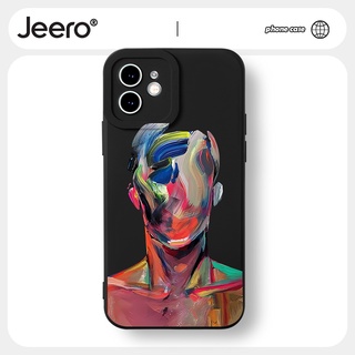 Ốp lưng JEERO mềm dễ thương đẹp độc lạ nam đen ngầu iPhone 14 13 12 11 Pro Max SE2020 X XR XS 8 7 6S 6Plus HFF1484