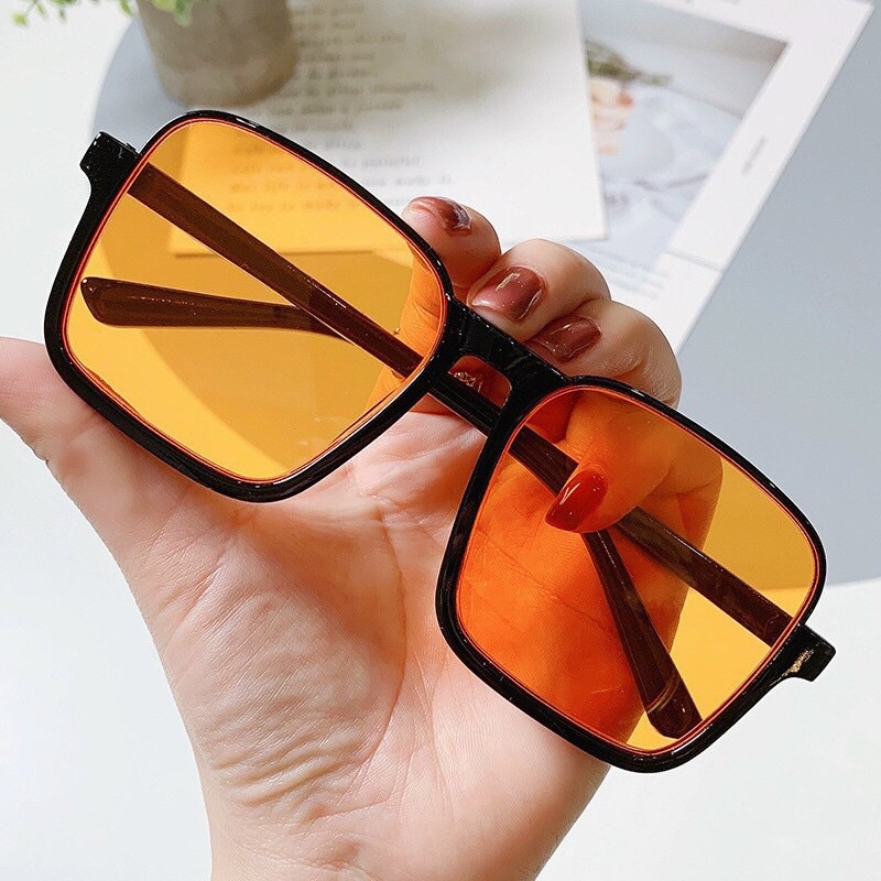 Kính Râm Gọng Vuông Thời Trang Chống Tia UV Bảo Vệ Mắt-Kính Màu Đi Du Lịch Đi Biển Thời Trang Siêu Hot 2022
