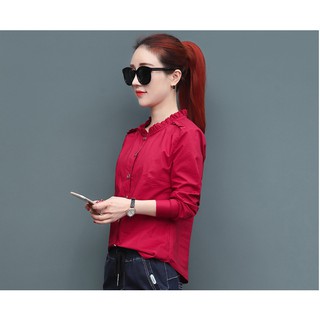 Áo sơ mi viền bèo cổ vai an2902