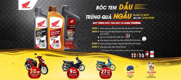 Dầu nhớt xe tay ga Honda 800ml hàng chính hãng có tem chống hàng giả ( phụ tùng xe ga )