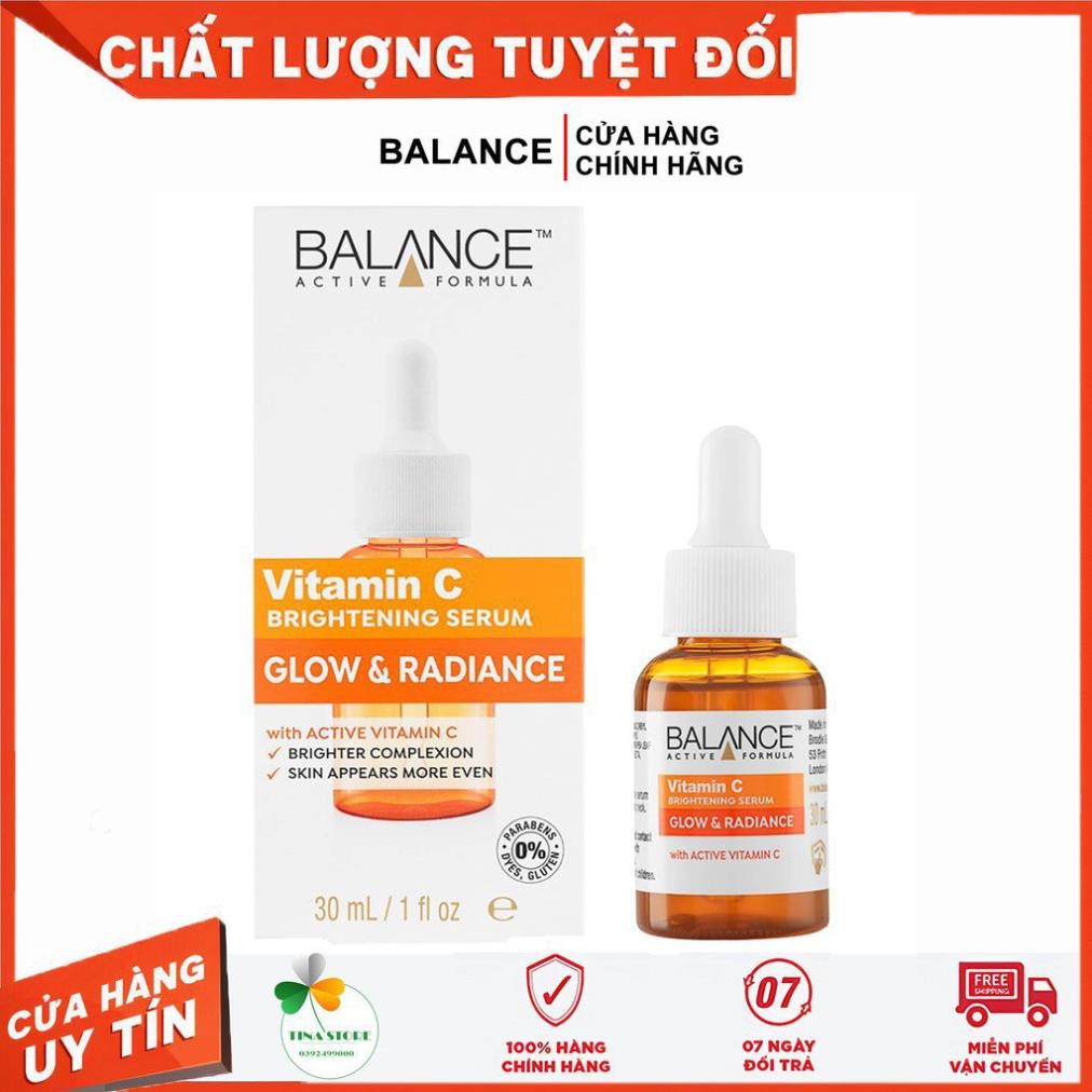 [Chính Hãng] Serum Trắng Da, Mờ Thâm Balance Active Formula Vitamin C Brightening 30ml - Tinh Chất Dưỡng Da Serum