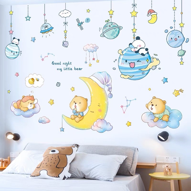 Decal dán tường hành tinh cho bé MS-120 [Sticker dán tường]
