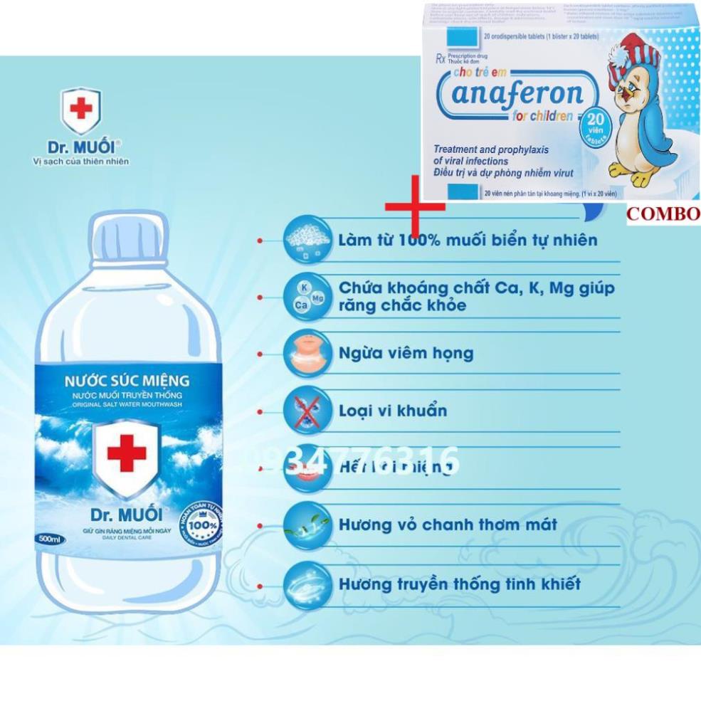 Combo Chim cánh cụt Nga+ ✅ Nước Súc Miệng Dr. Muối Hương Truyền Thống