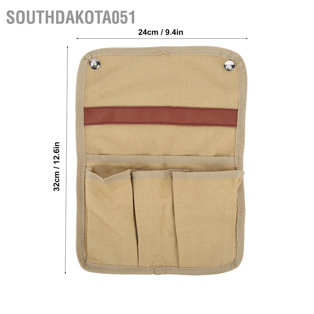 [Hàng HOT] Túi Đựng Đồ Dùng Bằng Vải Bạt Nhiều Ngăn Treo Tay Vịn Ghế Ngồi Câu Cá / Cắm Trại Ngoài Trời【Southdakota051】