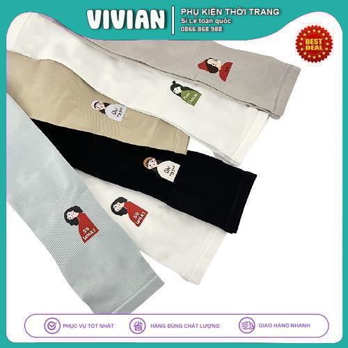 Ống Tay Chống Nắng Nữ Mùa Hè  CỰC KUTE  Găng Tay Chống Nắng, chống muỗi, chống tia cực tím cô gái hoạt hình