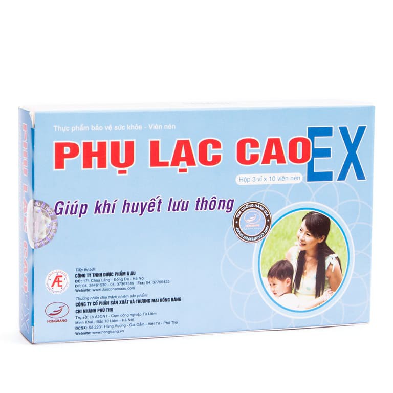 Phụ Lạc Cao EX- Hỗ trợ giảm đau bụng kinh (Hộp 30 viên)