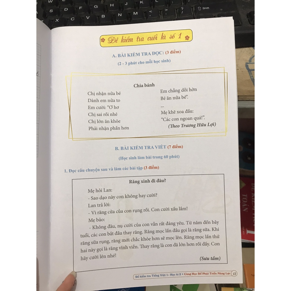 Sách - Đề kiểm tra tiếng việt lớp 1 học kì 2 ( Cùng học để phát triển năng lực )
