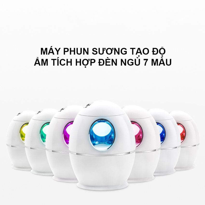 Máy Phun Sương, Máy Xông Tinh Dầu, Máy Tạo Độ Ẩm, Máy Tích Hợp Đèn Led - Phù hợp cho phòng điều hòa, máy lạnh