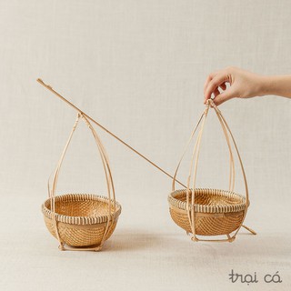 Bộ thúng quang gánh tre mini (16cm)