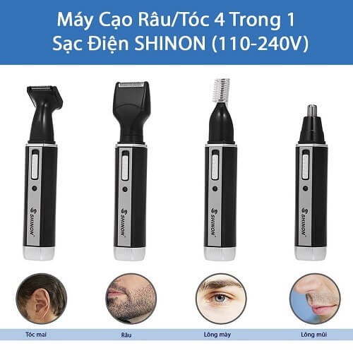 Máy Cạo Râu Đa Năng Kemei 6630 4IN1 - Thiết kế sang trọng, tinh tế, đa năng, tiện lợi, dễ sử dụng
