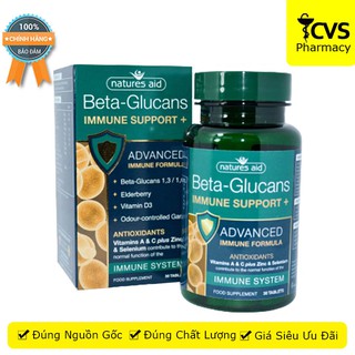 Natures Aid Beta Glucans Immune Support + Hộp 30 viên uống giúp phát triển hệ miễn dịch tự nhiên - cvspharmacy