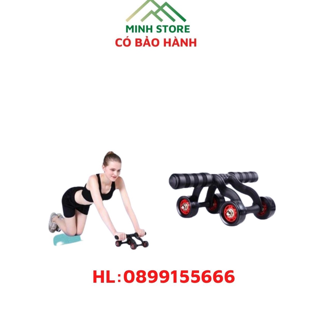 Con Lăn Tập Bụng 4 Bánh , Tập Cơ Bụng Hiệu Quả, Dụng Cụ Tập Gym Tại Nhà.