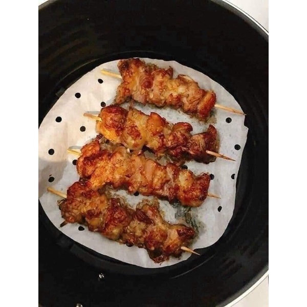 Giấy nến đục lỗ lót nồi chiên không dầu 100 tờ