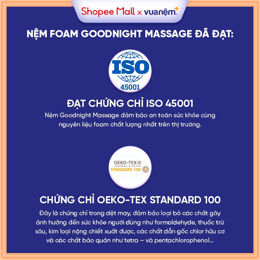 Nệm foam Goodnight Massage bán chạy số 1 Việt Nam 9cm tại Vua Nệm - Cấu trúc lượn sóng duy trì tư thế tự nhiên của cột s