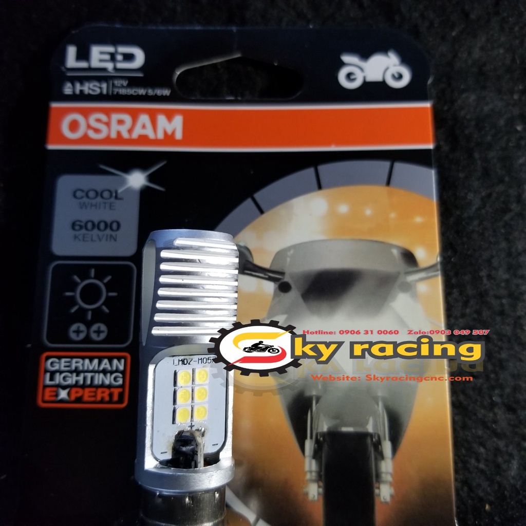 Đèn Led 2 chân 12V HS1 dùng gắn cho các dòng xe DR, W, sirius XC...