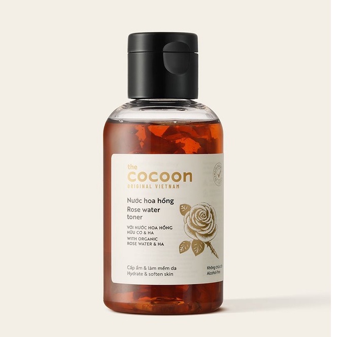 Nước hoa hồng (toner) Cocoon cấp ẩm &amp; làm mềm da 140ml