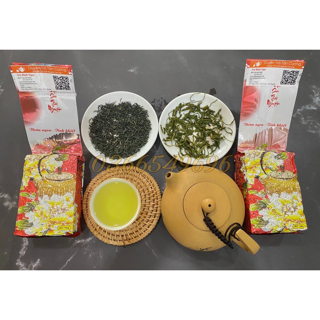 Trà Đinh Ngọc Tiến Vua Tân Cương Thái Nguyên 100gam - Nước Xanh Trong Thơm Ngon Vị Chát Nhẹ Dịu Hậu Ngọt Ngậy
