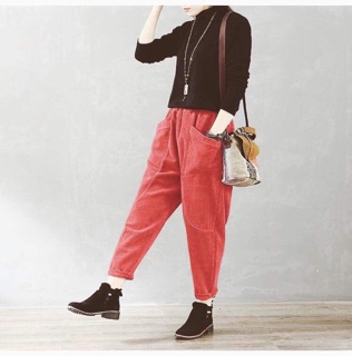 Quần jogger nhung thể thao nữ