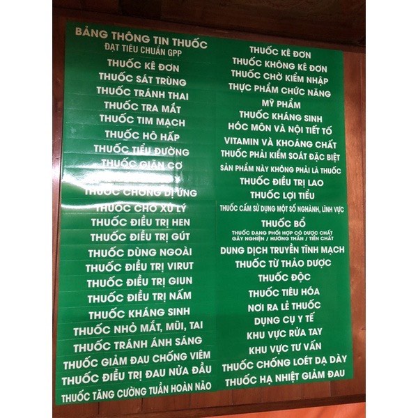 Decal dán tủ thuốc tây