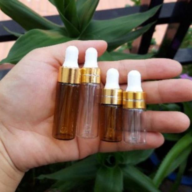 Lọ Chiết Serum ❤ SIÊU RẺ ❤ [2ml,3ml,5ml] Lọ đựng tinh dầu thủy tinh mỏng chiết serum , phụ kiện du lịch