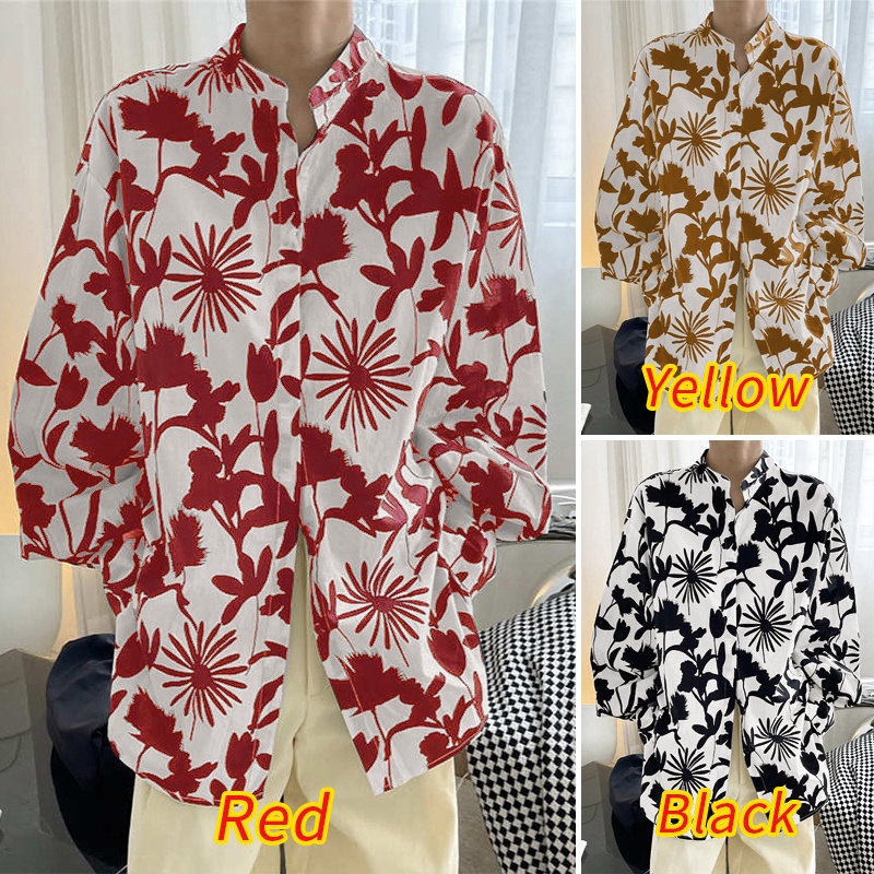 Áo kiểu ZANZEA tay phồng cổ chữ V cài nút in họa tiết cổ điển giản dị cho nữ