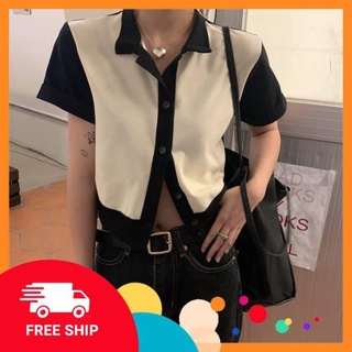 Áo thun polo croptop thời trang nữ
