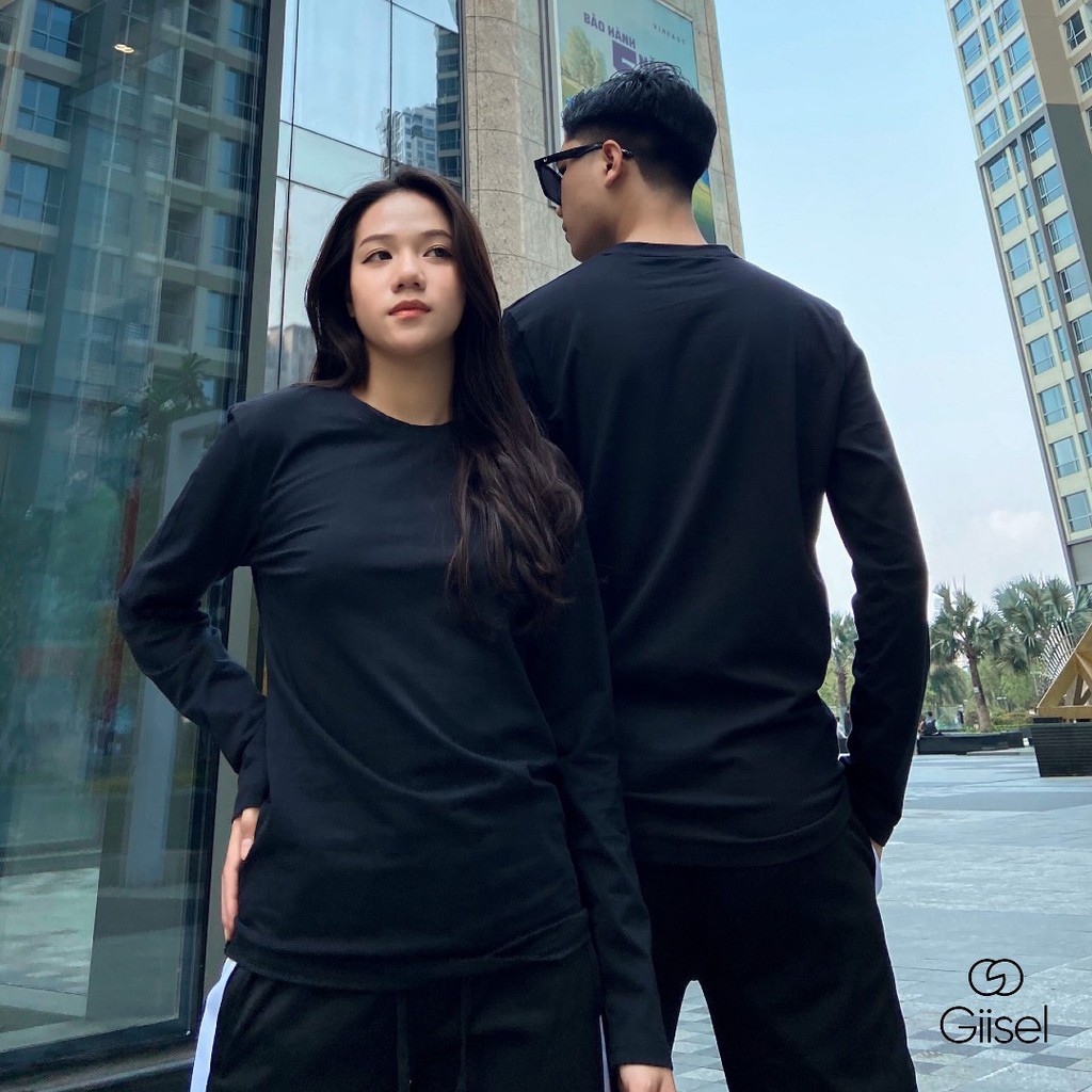 Áo thun dài tay cổ tròn thu đông nam - chất liệu cotton co giãn 4 chiều - thương hiệu Giisel