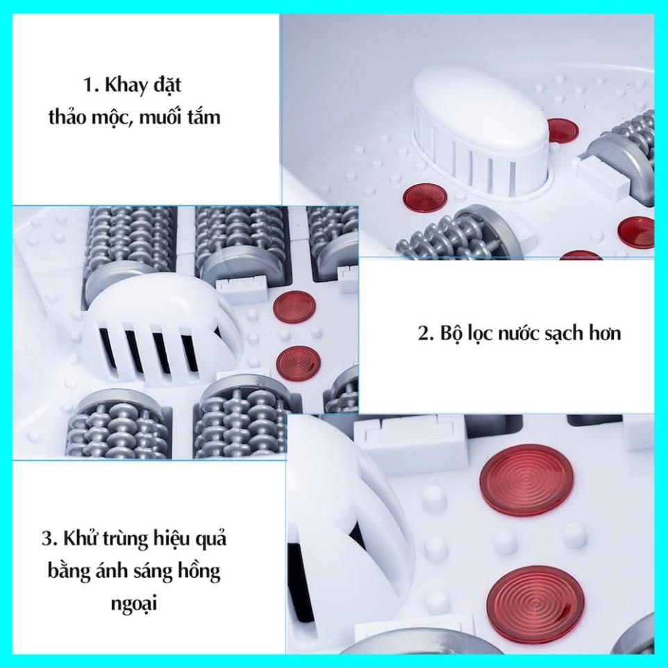 Bồn Ngâm chân, Máy ngâm chân SereneLife SL17 Nhập Khẩu Hoa Kỳ Sục bọt khí, rung massage tự động.